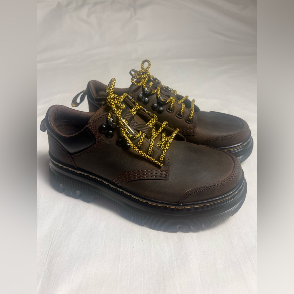 Dr. Martens Tarik Lo Leather Utility Shoes Dark Brown Size 6 Ladies 5 Men NWOB - Picture 7 of 13